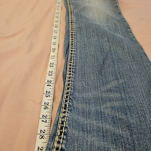 Silver Jeans Suki Womens   Flap Blue Distressed Ripped Patches Flare - Picture 2 of 4